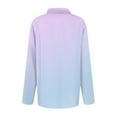 thumbnail image 4 of KDDYLITQ Women'S Polo Shirts Long Sleeve Cotton Breathable Wicking Shirt 3 Buttons Cool Casual Tops Light Purple 3XL, 4 of 4