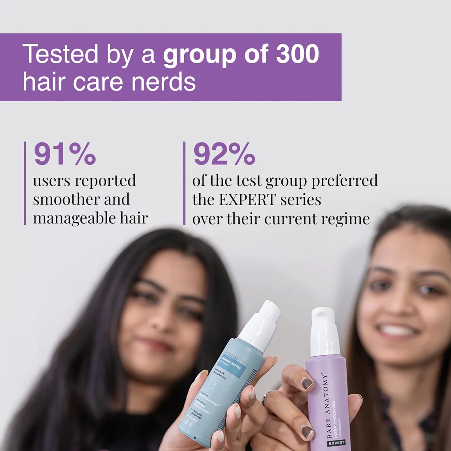 Bare Anatomy Ultra Smoothing Hair Serum 1.69 fl oz Formulated with QT Charge Technology Paraben Free-All Hair Types
