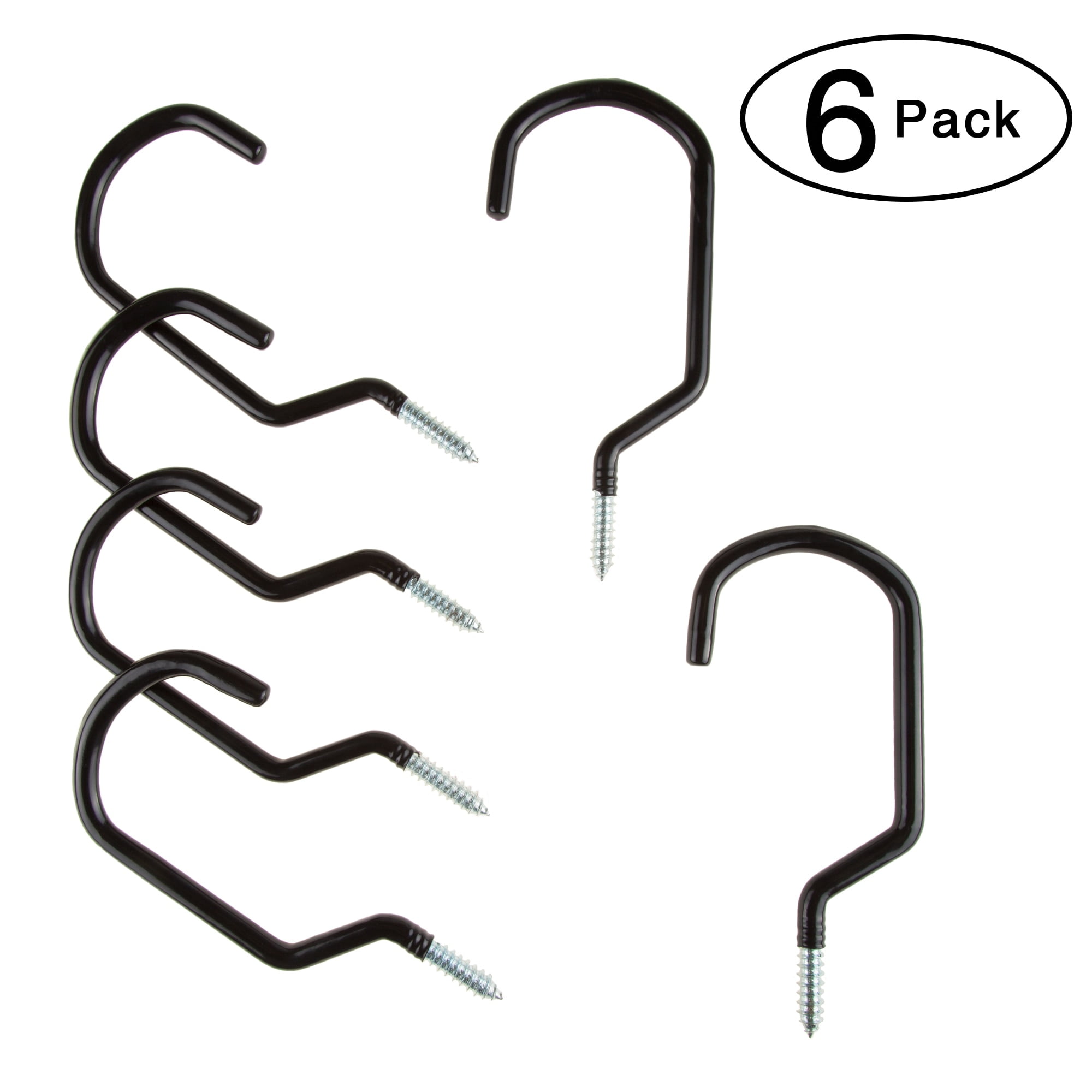 Stalwart 6 Piece Large Ceiling And Wall Bike Hooks Walmart Com