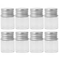 20PCS 5ml Glass Storage Bottles Aluminum Wish Jars Mini Glass Bottles ...