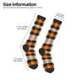 thumbnail image 5 of Haiem Orange Plaid Socks, Funny Novelty Crazy Design Cotton Socks Sports Socks Knee High Socks For Men, Women,1Pairs - Gift For Working Friends, 5 of 9