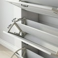thumbnail image 6 of Wood Shoe Cabinet, Modern Shoe Rack Storage Cabinet with 3 Flip Drawers and 2 Storage Drawers, 6 of 6