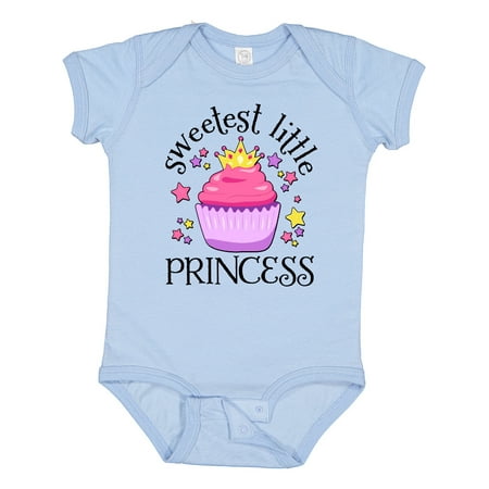 

Inktastic Sweetest Little Princess Cupcake with Tiara Gift Baby Girl Bodysuit