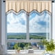 thumbnail image 5 of Cortina de gasa con flecos de color beige sólido, cortinas de ventana con flecos elegantes, 5 of 6