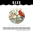 thumbnail image 2 of 14 Inch Wall Clock Battery Operated Silent Clock Decorative for Office, Kitchen, Outdoor, Living Room，Bird Green Leaves Butterflies Pink Flowers Image, 2 of 4