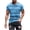 Sky Blue, variant on XMMSWDLA Men's Fashion Loose Fit Crewneck Stripe T-Shirt Gray Work Shirts for Men