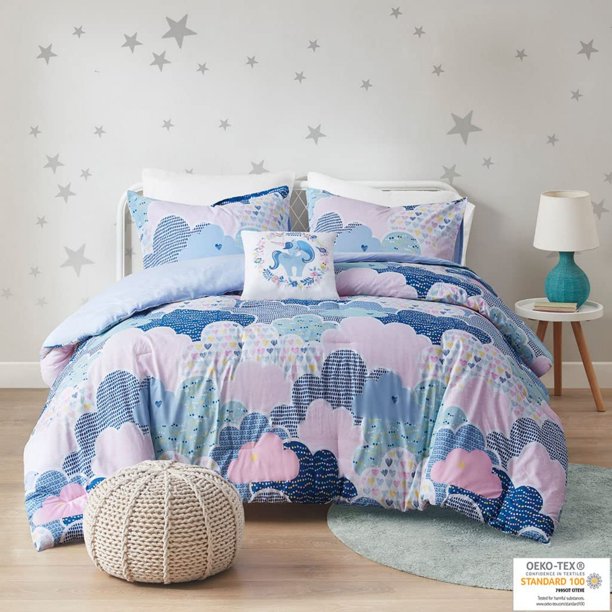 Urban Habitat Comforter Set 3Piece Bedding Set Cotton Blue Clouds