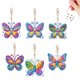 thumbnail image 1 of Llavero Pintura Diamantes 6pcs Forma Especial Doble Cara Rainbow Mariposa, 1 of 9