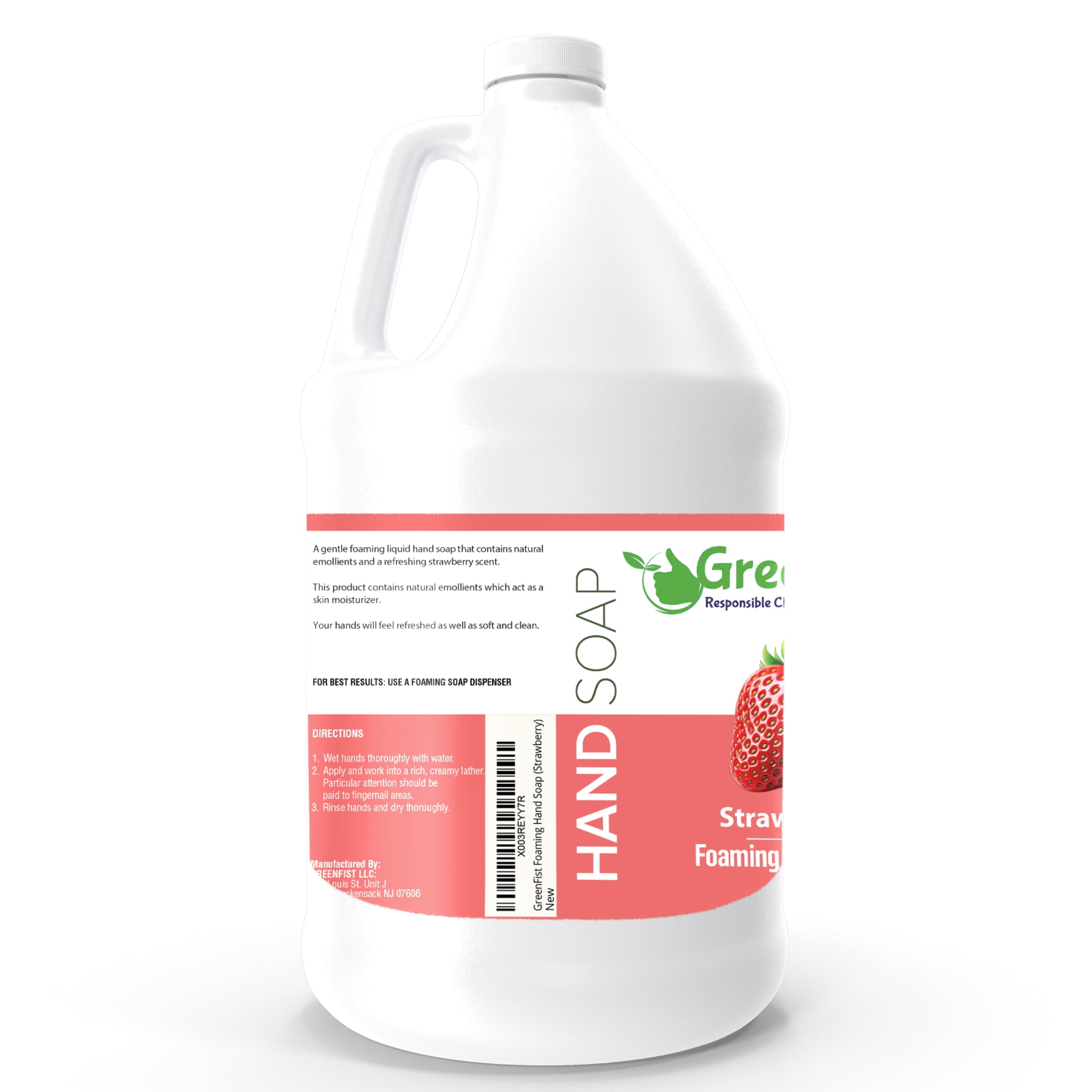 Foaming Hand Soap Refills Strawberry Scent Jug Foam Refill Made in USA, 128 ounce (1 Gallon)