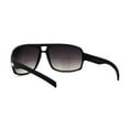 thumbnail image 2 of Mens Luxury Oversize Sport Plastic Racer Sunglasses Matte Black, 2 of 4