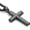 Black, variant on Leander Stainless Steel CZ Cross Necklace Men Women - 18K Gold Plated 5A+ Cubic Zirconia Crucifix Pendant - Christian Religious 3mm Rolo Chain Jewelry Present