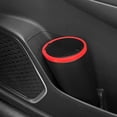 thumbnail image 6 of Car Cup Holder Trash Can Press Lid ABS+PP Material 6.42x3.35inch Auto Garbage Container (Red), 6 of 9