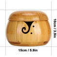 thumbnail image 2 of Wooden Storage Bowl with Lid Weaving Accessories Environmentally Friendly Circular Yarn Bowl for Household, 2 of 5