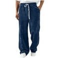 thumbnail image 2 of BXSRUTA Men's Corduroy Tapered Jogger Pants with Drawstring Elastic Waist and Ankle Zippers, 2 of 8