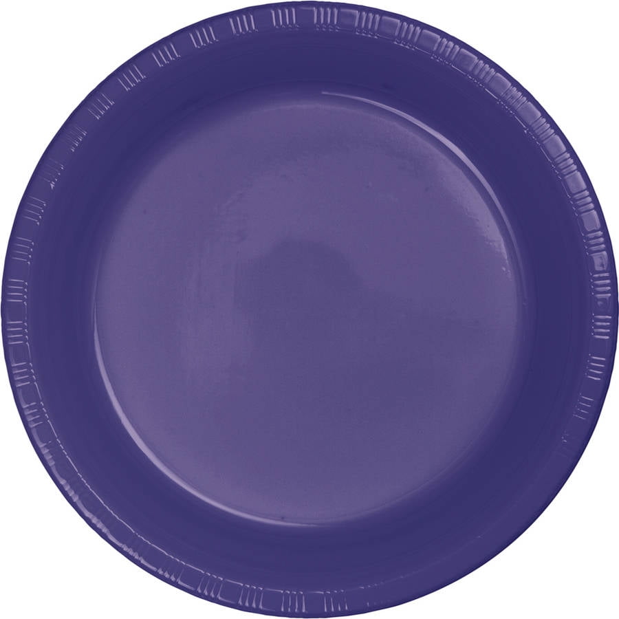 Purple Plastic Plates, 20Pack