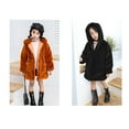 thumbnail image 6 of CPNG Girls Long Sleeve Plush Teddy Faux Fur Sherpa Jacket with Hood and Pockets Fleece Hooded Coat Kids Windproof Fall Winter Warm Soft Fuzzy Plush Outerwear, 6 of 6