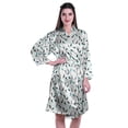 thumbnail image 1 of Moomaya Printed Womens Kimono Robes Short Satin Silk Bridal Robe Loungewear, 1 of 7