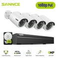 thumbnail image 1 of SANNCE 1080P Poe Security Camera System 8CH 5MP NVR Audio Recording Night Vision, 1 of 9
