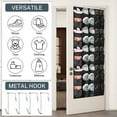 thumbnail image 6 of Over the Door Shoe Organizer,40-Pocket Hanging Shoe Rack for Closet Door,Shoes Storage Holder Hanger with Large Mesh Pocket for Women Men Shoes,Flip Flops(Black), 6 of 7