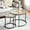 Black-new, variant on Coffee Table Nesting  Set of 2 Side Set Golden Frame Circular Round and Marble Pattern Wooden Tables, Living Room Bedroom Apartment Modern Industrial Simple Nightstand