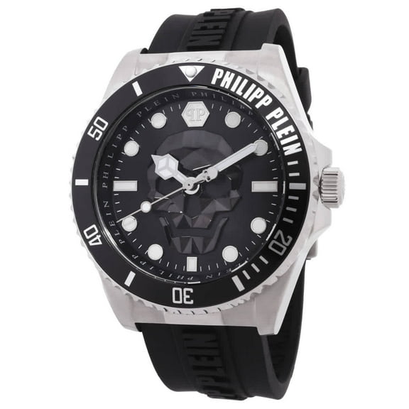Philipp Plein The Skull Diver Quartz Black Dial Men's Watch PWOAA0122