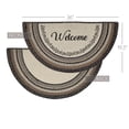 thumbnail image 5 of VHC Brands Floral Vine Jute Half Circle Welcome Mat w/Pad 19.5x36, 5 of 7