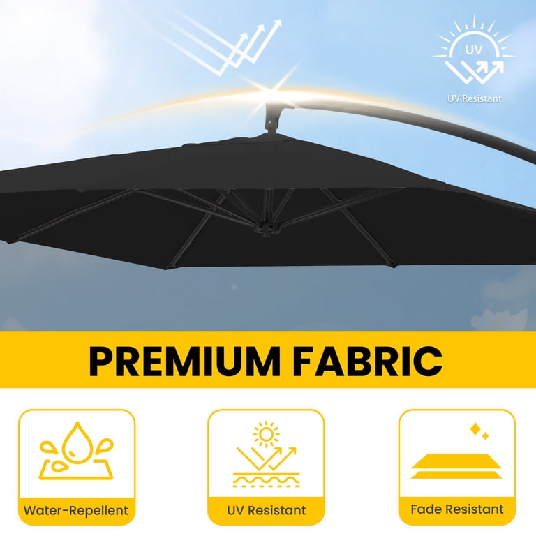 fade resistant black patio umbrella Tilt Your patio is an extension of your home At Home Black Outdoor Crank