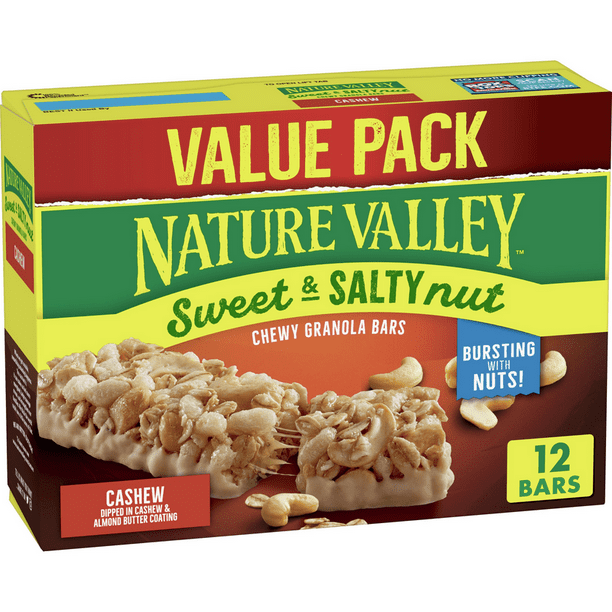 Nature Valley Granola Bars, Sweet & Salty Nut, Cashew, 12 ct, 14.8 oz