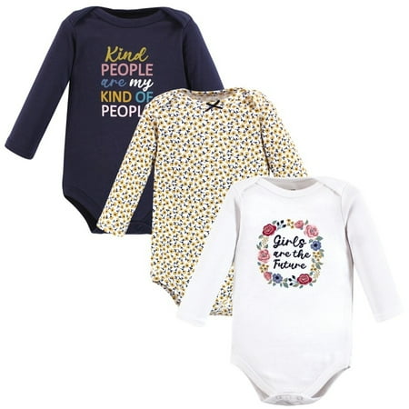 

Hudson Baby Infant Girl Cotton Long-Sleeve Bodysuits Girls Are The Future 18-24 Months