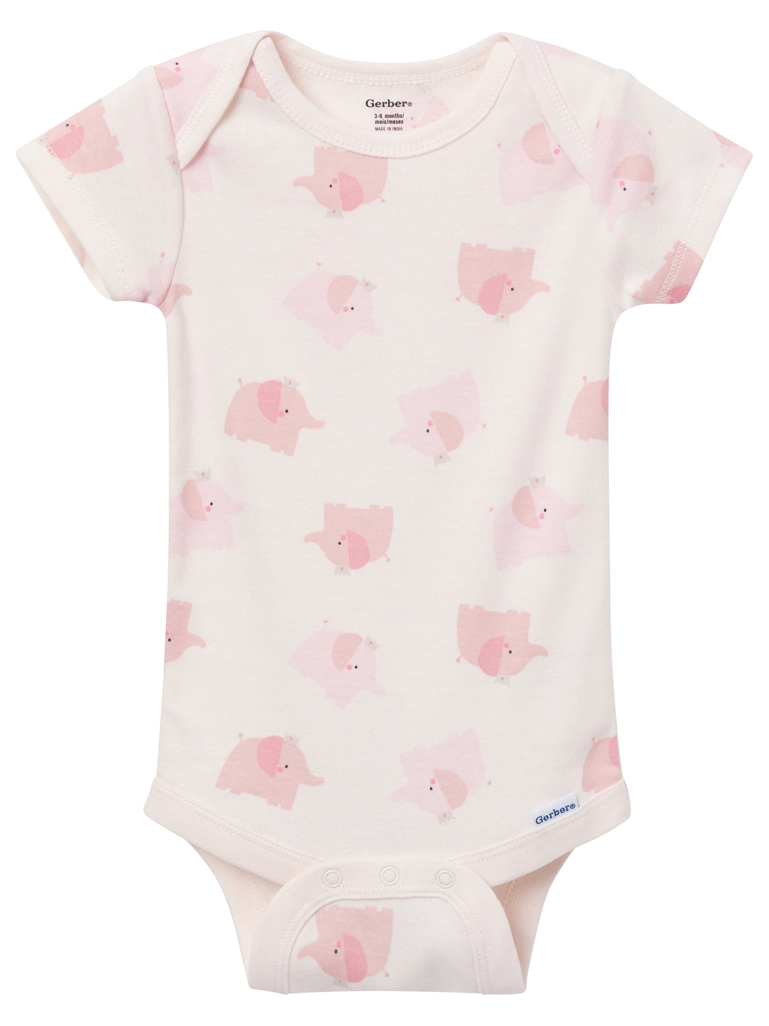 Gerber Gender Neutral Short Sleeve Onesies, 6-Pack, Sizes Newborn - 18 Months