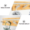 thumbnail image 4 of TOYMYTOY Wall Rail Rack Hook Rail Rack Hanger Beige 1Pack 7.1x1.8x1.3in Bamboo, 4 of 6