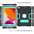 thumbnail image 4 of Dteck Case for Apple iPad 9th Generation 10.2-inch (2021),Shockproof Rubber Armor 3-Layer Protection Case Hybrid Hard Kicstand Cover for iPad 10.2" 9th Gen 2021/8th Gen 2020/7th Gen 2019,Black+Mint, 4 of 6
