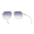 thumbnail image 3 of Unisex Fashion Sunglasses Modern Geometric Square Metal Frame UV400 Gold, Purple, 3 of 4