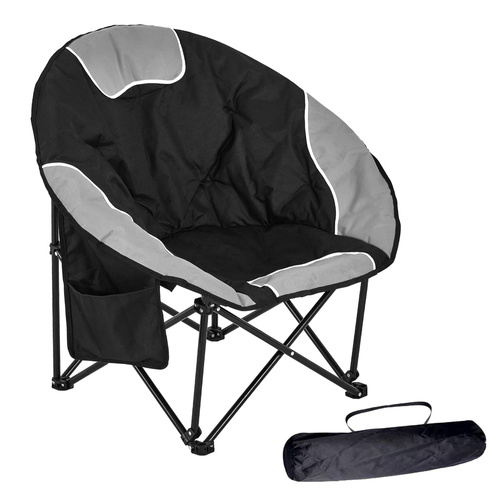 BigDean 2 x Folding Chairs, Camping Chair, Fishing Chair, Black, Robust,  Foldable, up to 120 kg, Load Capacity, Classic Folding Chair, Garden Chair,  Folding Chair for Garden and Camping - Camping 