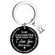 thumbnail image 1 of Llaveros para mujer, llavero de billetera, llavero de auto, lindo llavero DIY para mi hija, llavero de acero inoxidable negro con apellido de 26 letras, 2,5 cm, decoraciones de moda, 1 of 3
