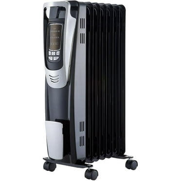 Pelonis NY1507-14A Black 1500W Radiator Heater, 5 Heat Settings, Thermostat, LED Display for 160 sq ft, New 1 Piece