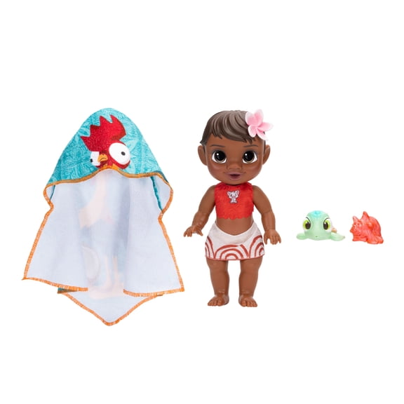 Disney Princess Baby Moana Bath Time Doll with Accessories