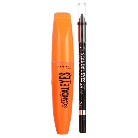 Rimmel Scandaleyes Mascara (EB) w/ Scandaleyes Waterproof Kohl Kajal Liner (B), Extreme Black