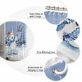 thumbnail image 5 of Small Stall Shower Curtain 48x72 Inch Narrow Half Size Blue Bear Christmas Bath Curtains Bathroom Decor Snowflake Winter Xmas Tree Waterproof Fabric Shower Curtain Set with Hooks 48 Inch, 5 of 6