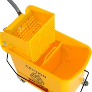 Compact Mop Bucket with Wringer, 21-Quart Rolling Mop Bucket with Separate Dirty & Clean Water