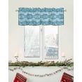 thumbnail image 5 of Aqua Geometric Curtain Valance for Windows/Living Room/Kitchen/Bathroom/Café, Short Rod Pocket Tier Curtain Window Treatment Panel Modern Abstract Polka Dots Topper Curtain 54''x18'', 5 of 6