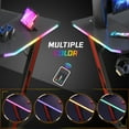 thumbnail image 5 of Homall 47" RGB Gaming Desk Z-Shaped Carbon Fiber Desk Office Desk with Large Mouse Pad, Cup-Holder & Headphone Hook, Black, 5 of 9