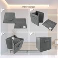 thumbnail image 4 of Contenedores de almacenamiento EBIGIC, tamaño pequeño, paquete de 3 cubos, de tela gris, 4 of 9