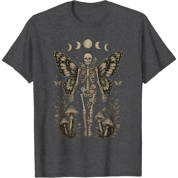 Velto Y2K Grunge Fairycore Skeleton Therian Emo Golincore Graphic T-Shirt All Size S-5XL