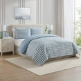 thumbnail image 2 of VCNY Home Blue Gingham 3-Piece Adult Microfiber Quilt Set, Full/Queen, 2 of 6