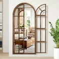 thumbnail image 3 of 71"x32" Modern Arched Foldable Window Mirror Full Length Mirror Floor Mirror,Browen, 3 of 7