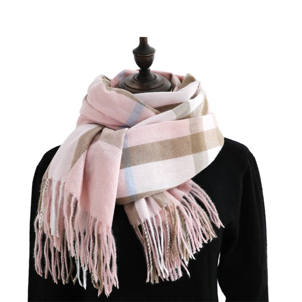 Bufandas a cuadros para mujeres y hombres Bufandas de otoño e invierno Bufanda de invierno con tacto de cachemira Bufanda a cuadros escoceses suave y cálida