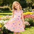 thumbnail image 4 of WOYY Toddler Girls Sleeveless Bow-Tie Straps Dress Casual Beach Sundress A Line Midi Dress, 4 of 5