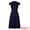 Dark Blue, variant on DARING DIVA Women's Mock Neck Cap Sleeve Belted A-Line Dress S Dark Blue