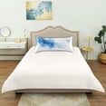thumbnail image 6 of Haosy Satin Pillowcase for Hair and Skin Standard Cooling Silk Pillow Case with Envelope Closure Blue and White Geometric 20"x26", 6 of 9